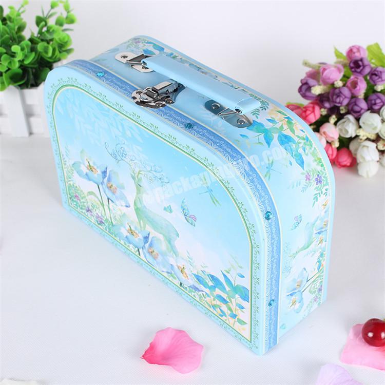 paper cardboard suitcase gift box with handle