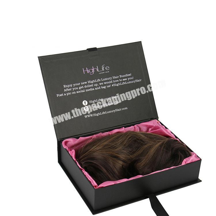 retail hair extension wig packaging box custom