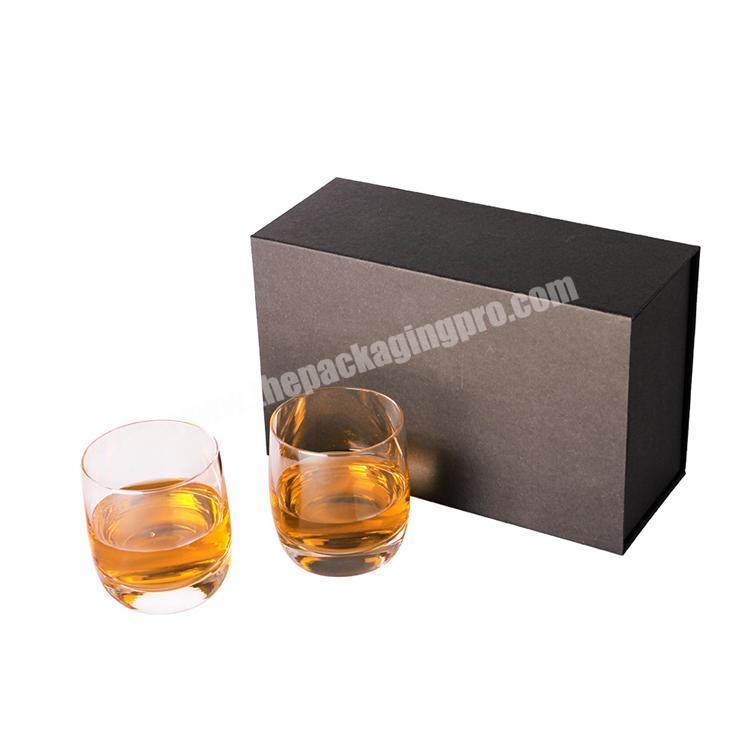 unique custom logo packaging whiskey glass gift box