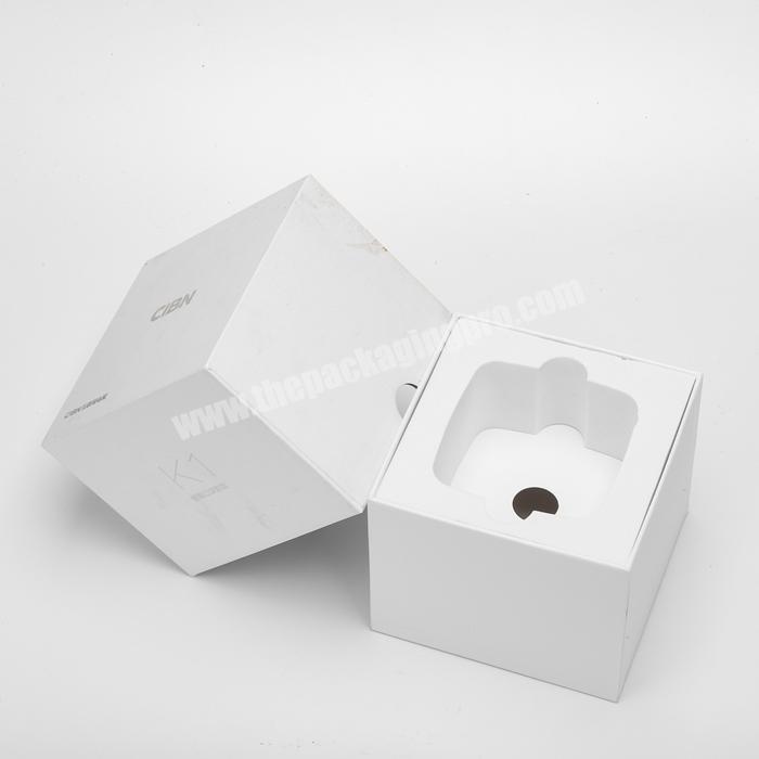 white cardboard lid base box black matte candle jar two piece gift box rigid paper custom logo large gift box with lid