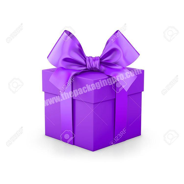 wholesale packaging empty purple gift box