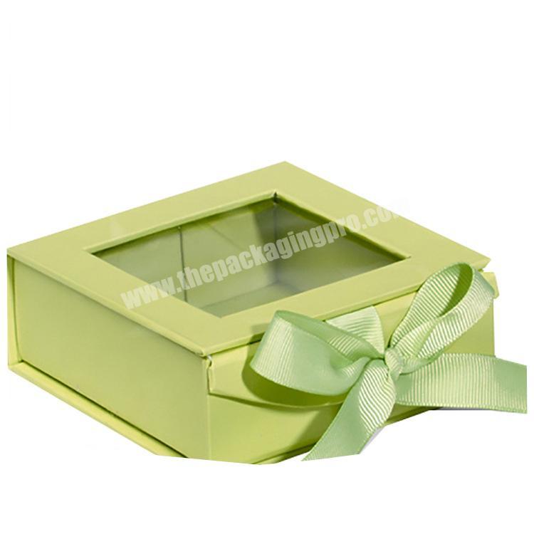 wholesale print cardboard see through gift boxes