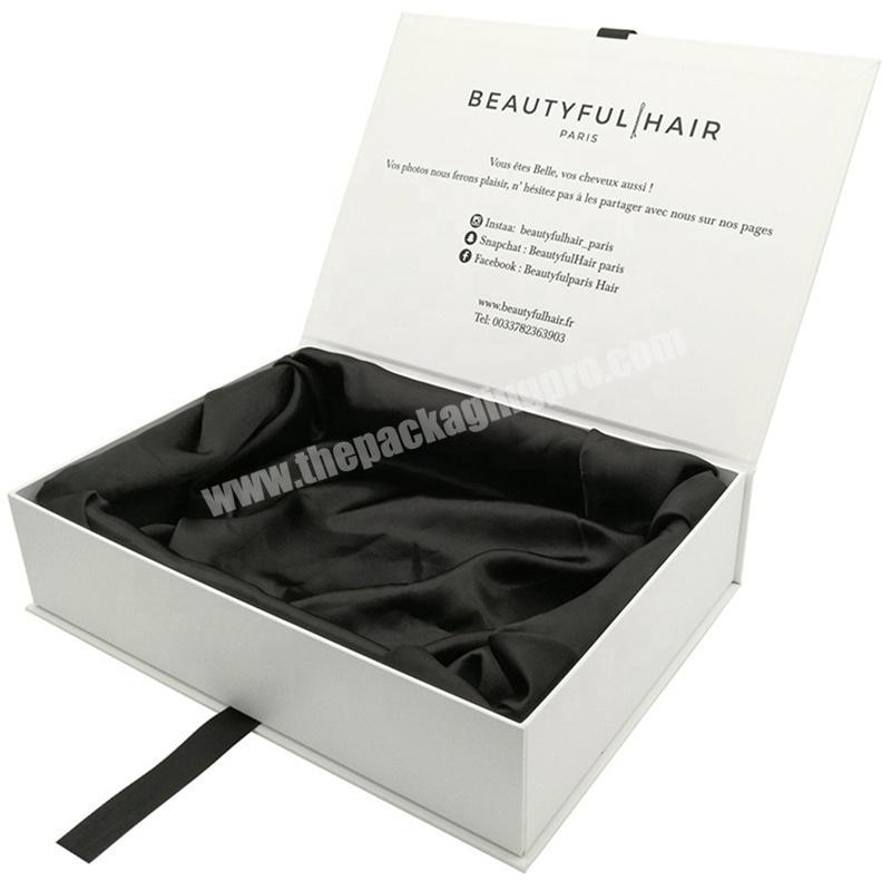 Hot Sell Human Hair Bundles Bookshape Wig Box Dongguan Custom Hair Extensions Packaging