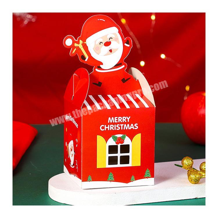 2022 Custom Wholesale Santa Christmas Eve Apple Paper Gift Packaging Box