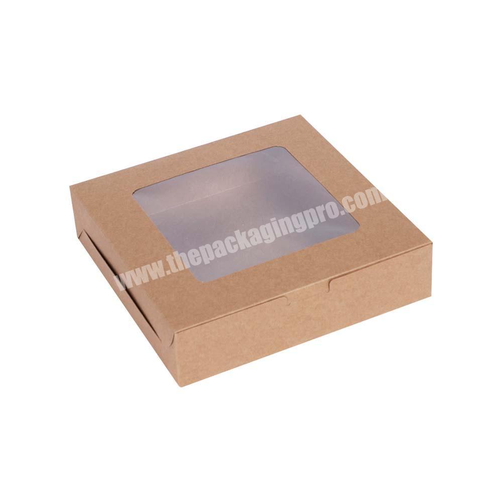 Amazon Custom White Brown Paper Cupcake Boxes Pastry Cookie Boxes with Window For Birthday Wedding Party Bakery Shops