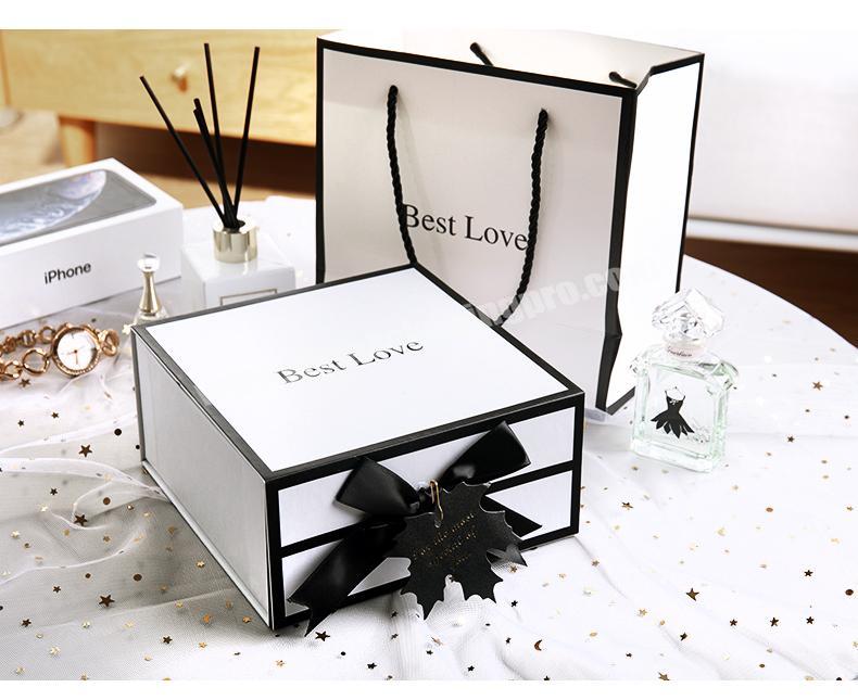 BK01B Wholesale Custom Design Luxury Empty Rigid Cardboard Packaging Handmade Paper Gift Box With Logo Printed