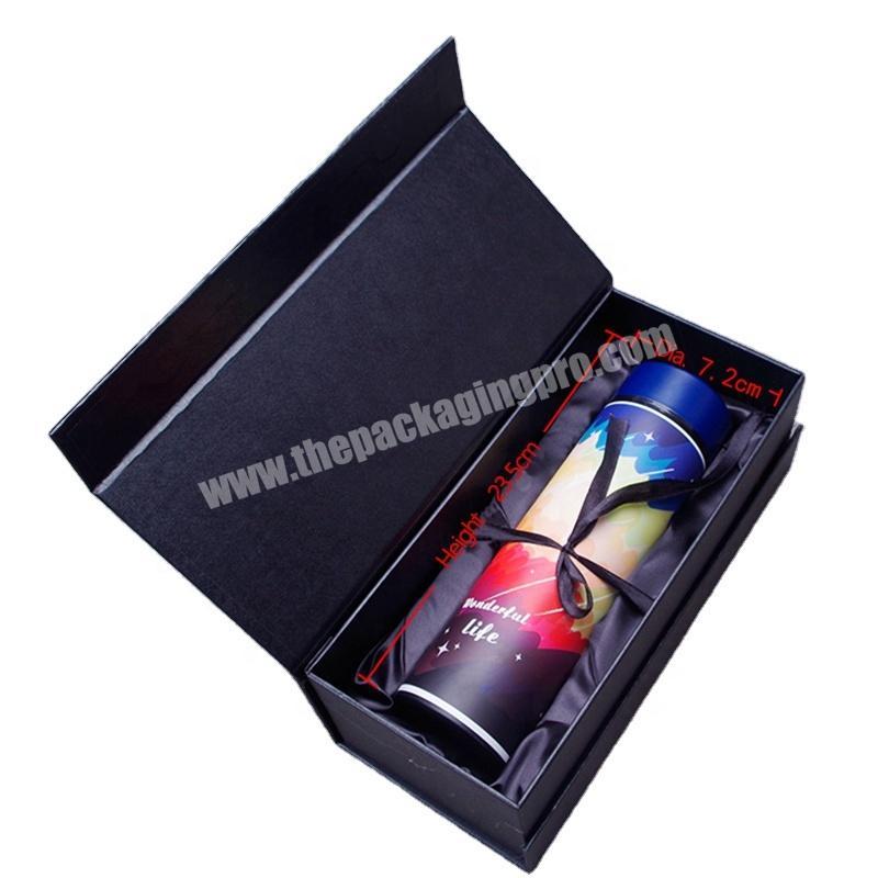 Black Rectangle Paper Printing Insulation Cup Zojirushi Vacuum Flask Box Mug Glass Bottle Packaging Luxury Magnet Gift box