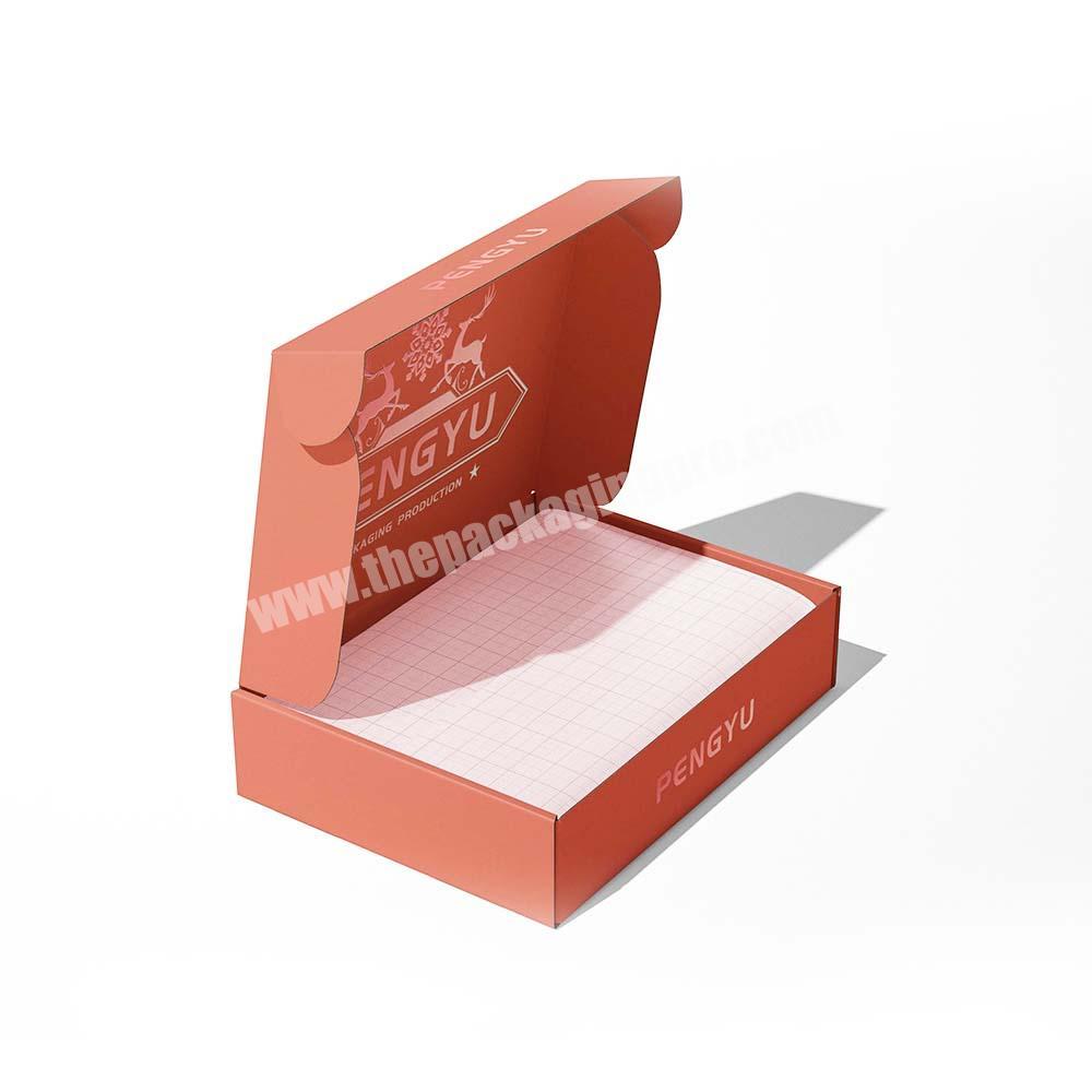 Chinese manufacturer small cardboard boxes corrugated pink corrugated mailing box pac carton