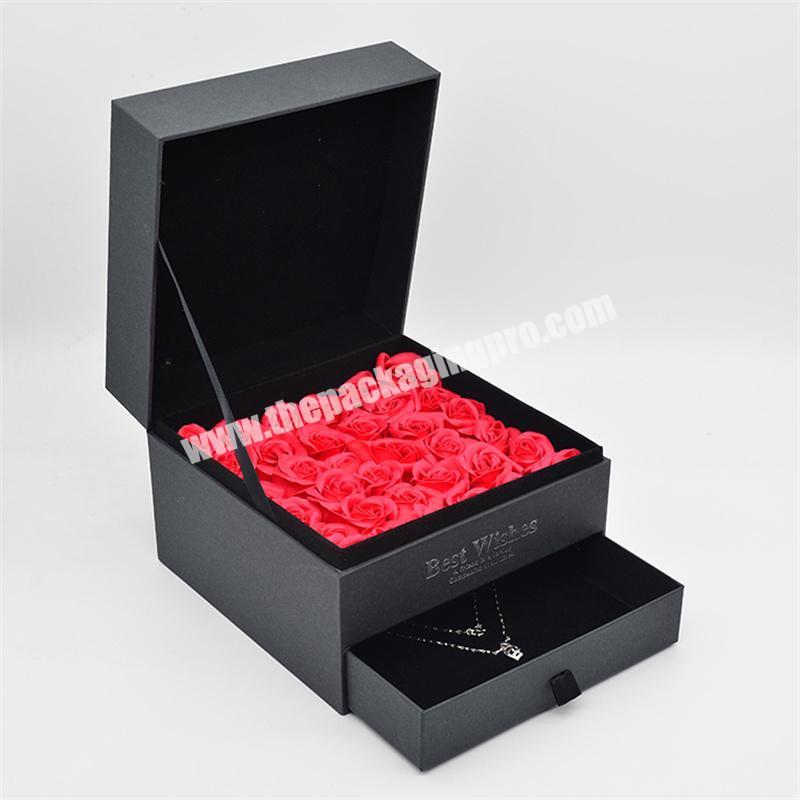 Luxury Custom Drawer Jewellery Paper Biodegradable Gift Box Earring Boxes Packaging Box For Necklace Bracelet Earrings Ring