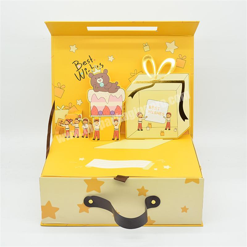 Birthday Gift Box 3D Three-dimensional Flip Children's Cartoon Packaging Box Holiday Gift Gift Box