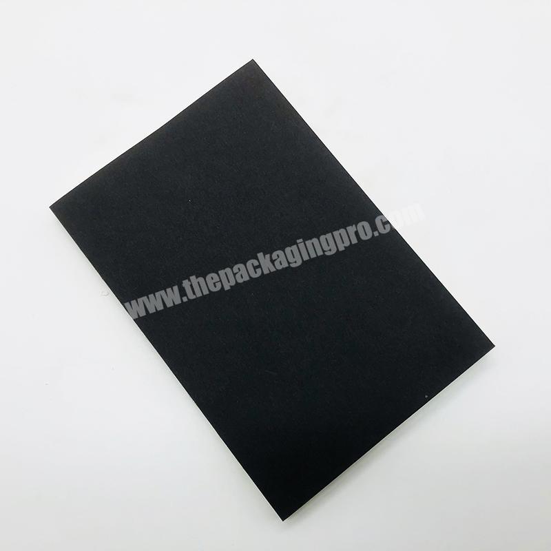 Custom Black Kraft Paper Cover Special Uncover Binding Cheap Notebook