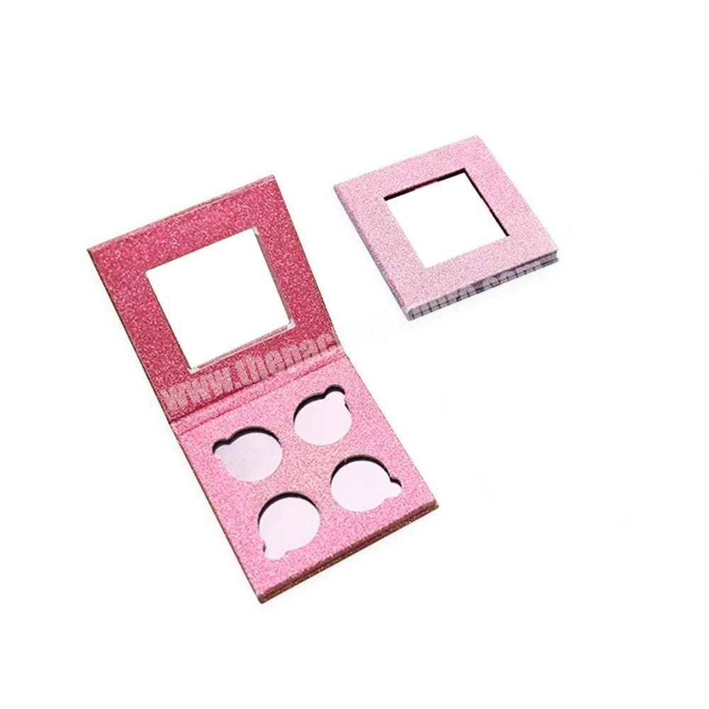 Custom Choose Color Cosmetic Packaging Paper Eye Shadow Palette Box With Mirror Paper Packaging