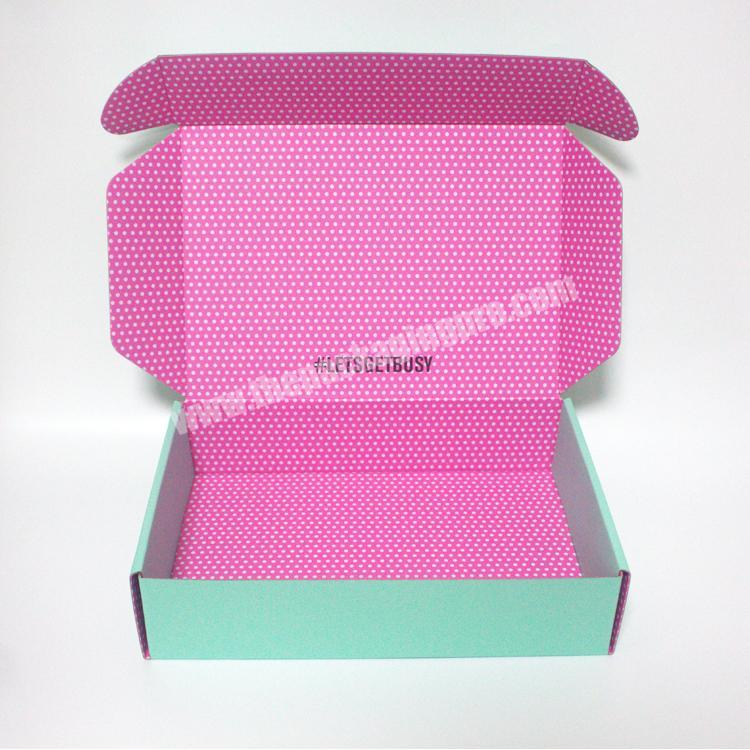 Custom Color Printing E Flute Mailing Pink Corrugated Paper Box