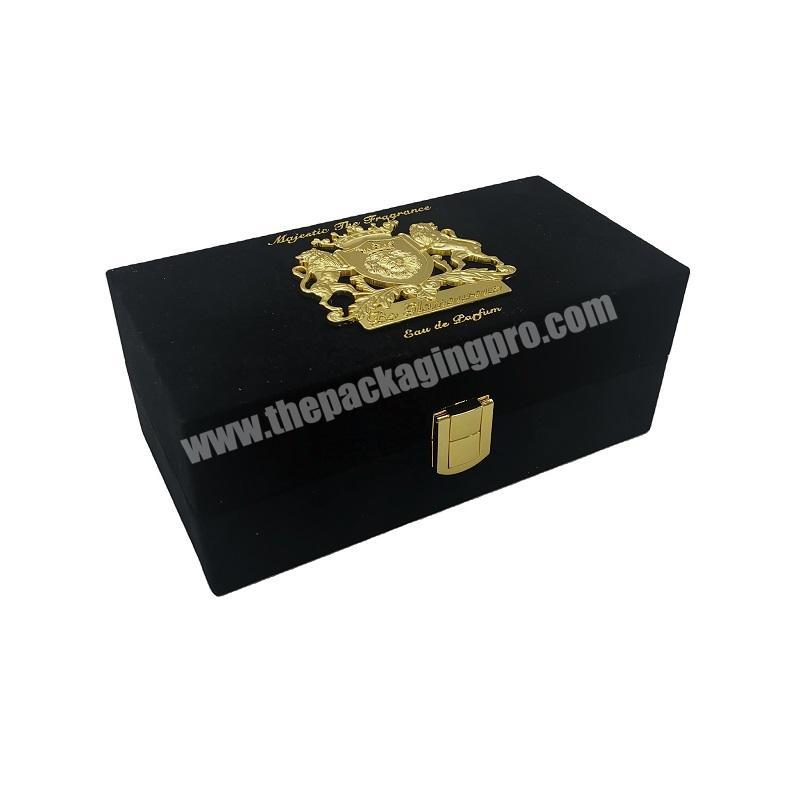 Custom Cosmetic Display Box Perfume Packaging Box With Golden Lock