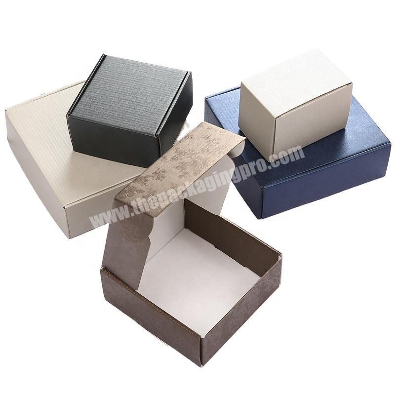 Custom Flute E-Commerce Packaging Briefs Box Black Corrugated Shipping Literature Mailer Box For Cosmetics