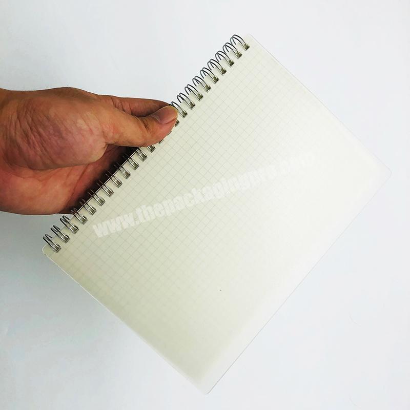 Custom Frosted PVC Cover Offset Paper Inner Spiral Binding Cheap NoteBook