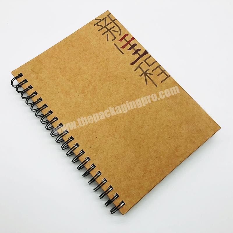 Custom Hardcover Spiral Binding Cheap Uncoated Paper Notebook