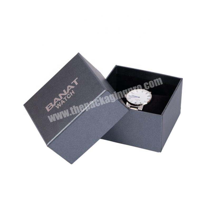 Custom Logo High End Quartz watches Gift Display Packaging Luxury Matte Black Smart Watch Strap Paper Box With Pillow Insert.
