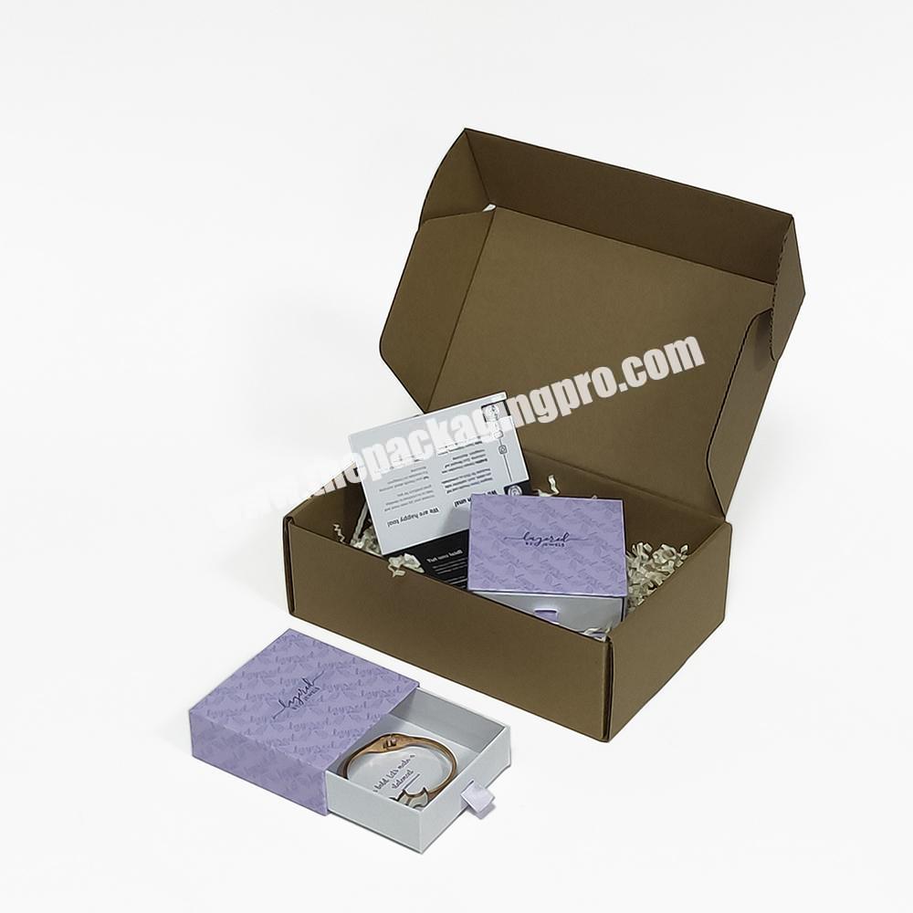 Custom Printing Logo Jewelry Shipping Box Mailer With Foam