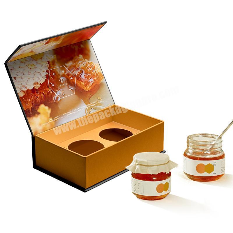 Custom Logo Printed Luxury Magnetic Foldable Cardboard Honey Bee Gift Set Packaging Paper Boxes