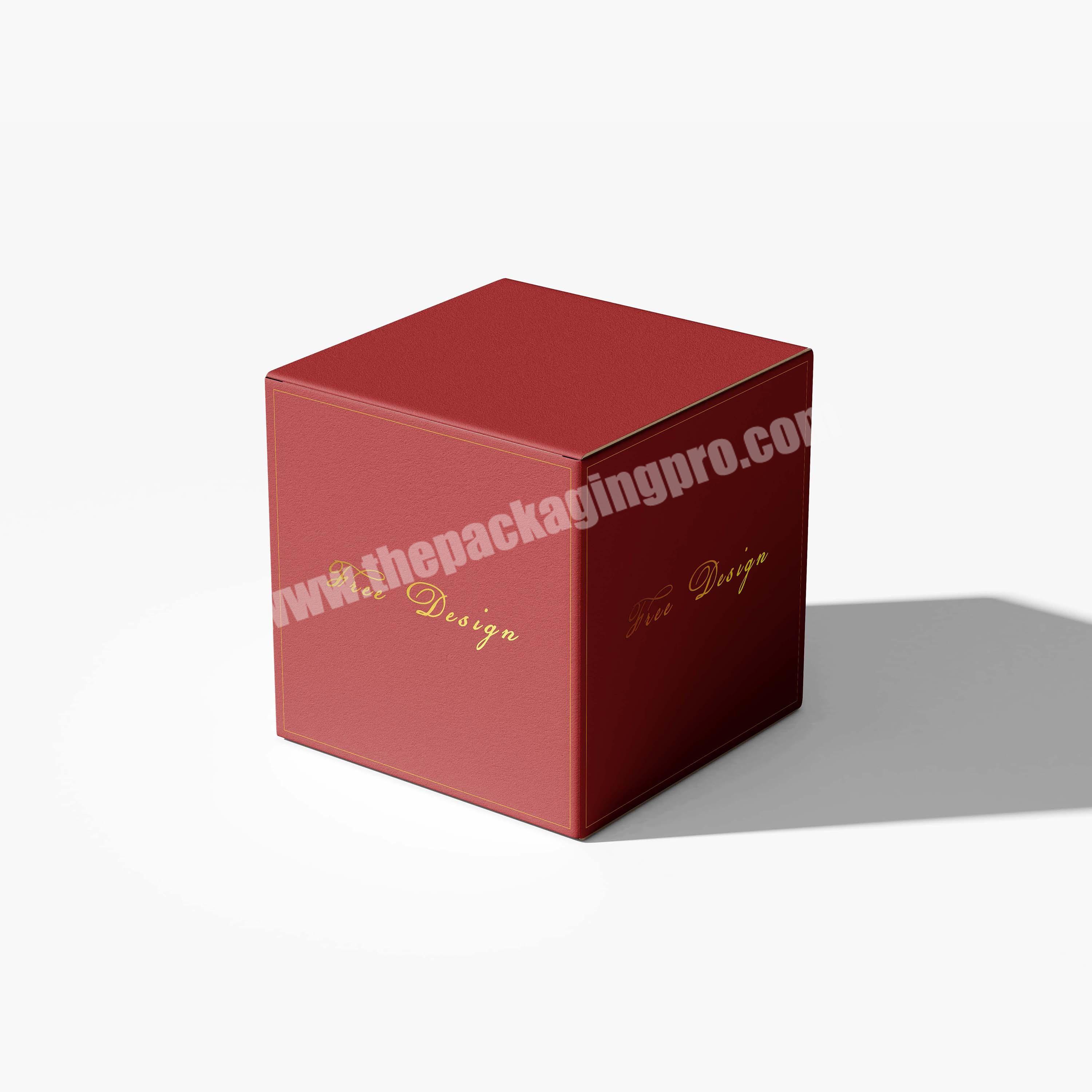 Custom Logo Printed Red Cream Packaging Boxes Square Paper Box Cosmetic Box Packaging