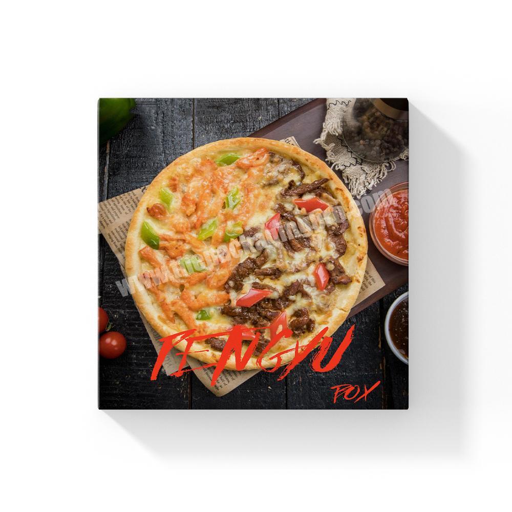 Custom Logo Printed cheap portable thick recycled corrugated delivery baking rigid pizza box