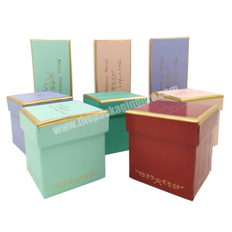 Custom Logo Printing Luxury High Quality Recycle Base and lid Style Cardboard Paper Packaging Gift Box