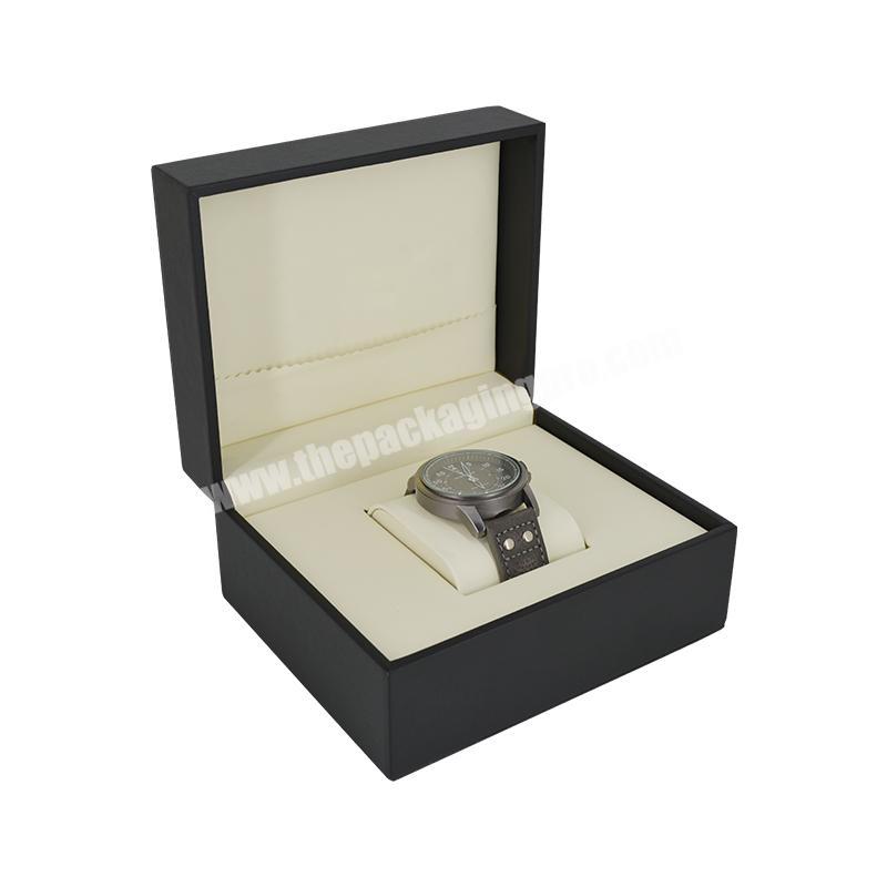 Custom Logo Watch Gift Box Case Luxury High Quality Packaging Matte Black Empty Paper Watch Boxes