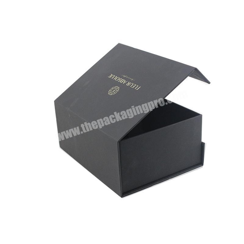 Custom Magnetic black Gift Boxes Packaging for Present Cardboard Paper Foldable Card Folding With Magnetic lid Closure Boxes