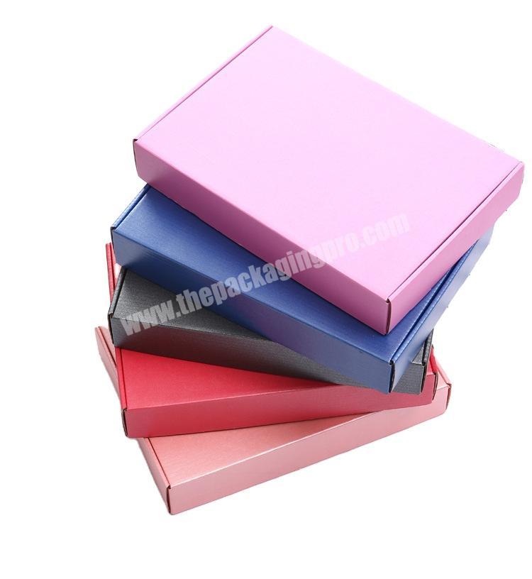 Custom Pink Shipping Box With Logo For Dress Black Mailer Corrugated Underpants Gift Mailing Boxes