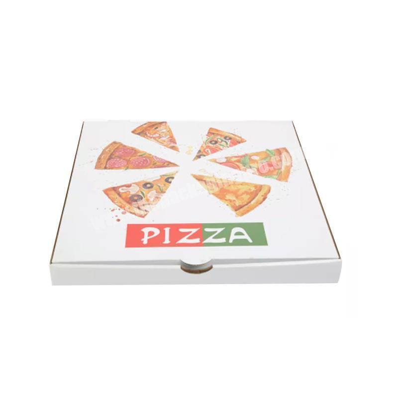 Custom Pizza Box LOGO Brand Size Fancy Printing Foldable Strong Corrugated Carton Box Fast Delivery