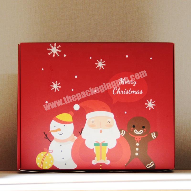 Custom Popular Products Foldable Christmas Mailer Boxs Decorative Boxes Cardboard Packaging Christmas Box