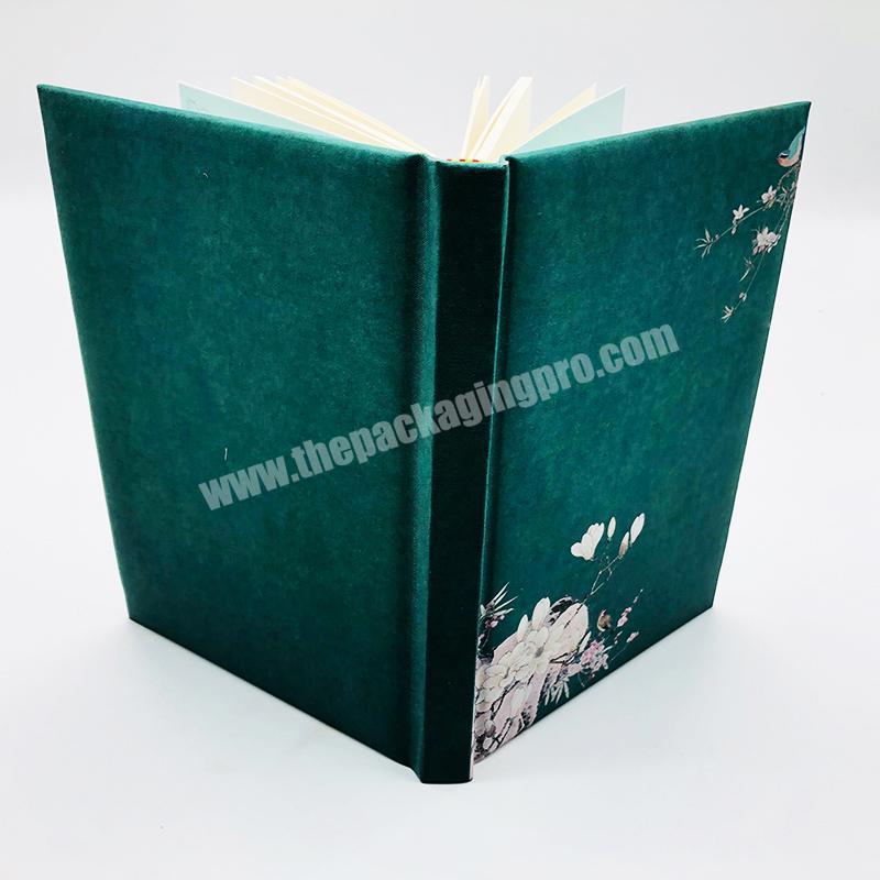 Custom Printed Silk Material Hardcover Notebook