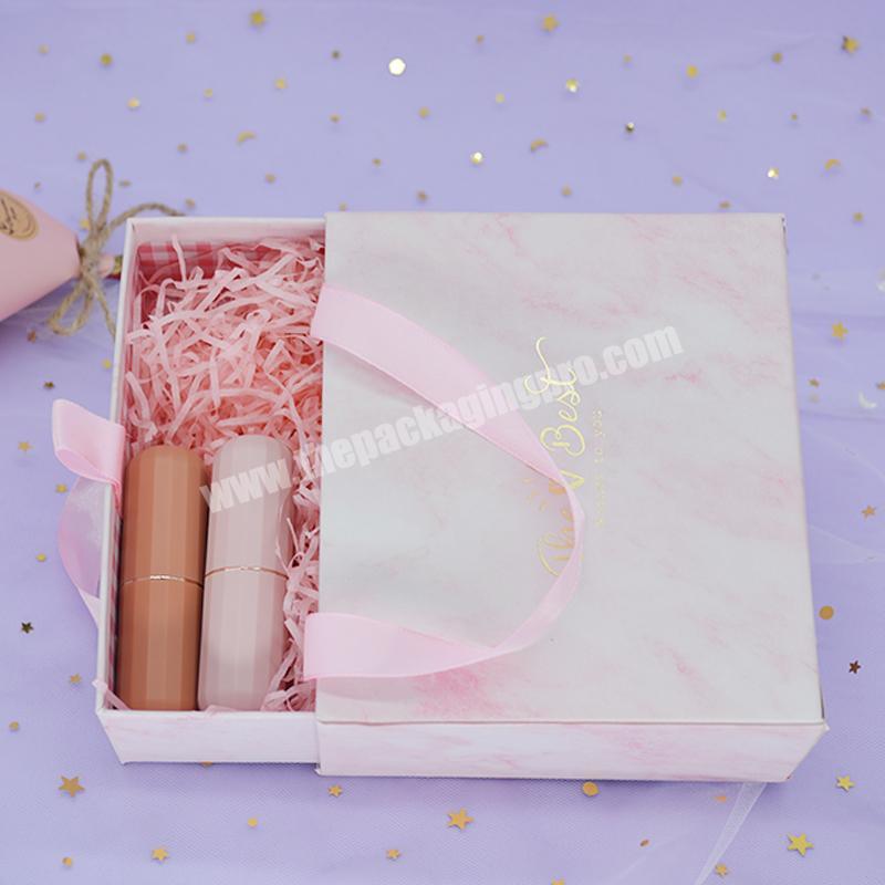 Custom Printing Logo Cosmetics Drawer Box Sliding Drawer Paper Box Gift Drawer Packaging Box