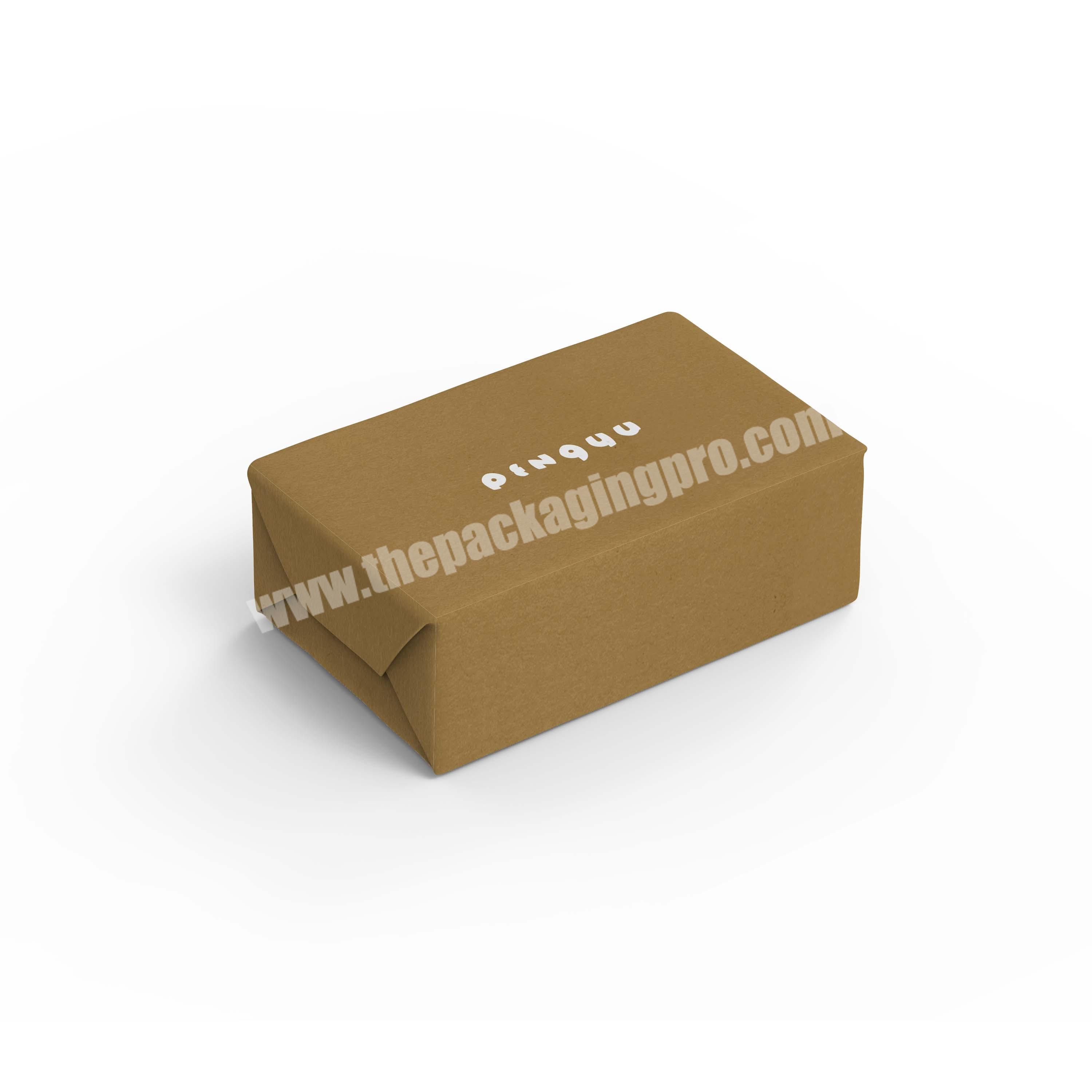Custom Soap Packaging Box Die Cut Hot Stamping Paper Packaging for Soap Eco-friendly Biodegradable Kraft Paper Box