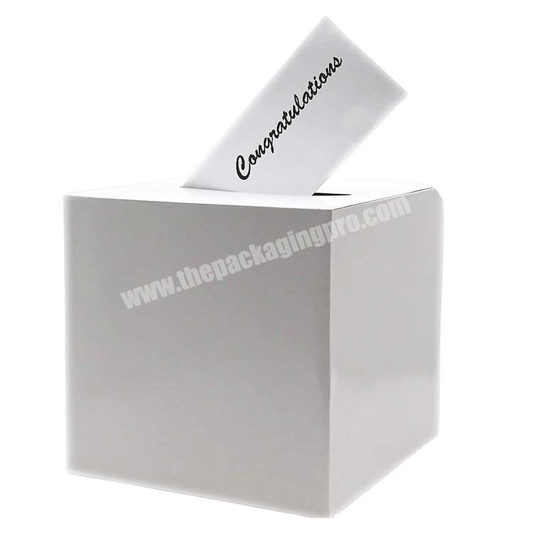 Custom card cardboard donation voting election packaging white box