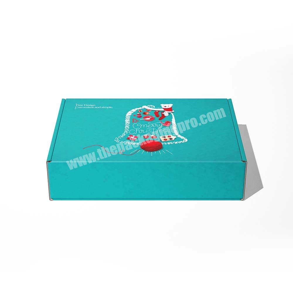 Custom logo corrugated paper box foldable clothing packaging box subdcription shipping mailer box