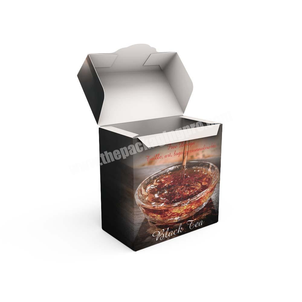 Custom logo printed paper cardboard luxury empty tea set packaging gift box