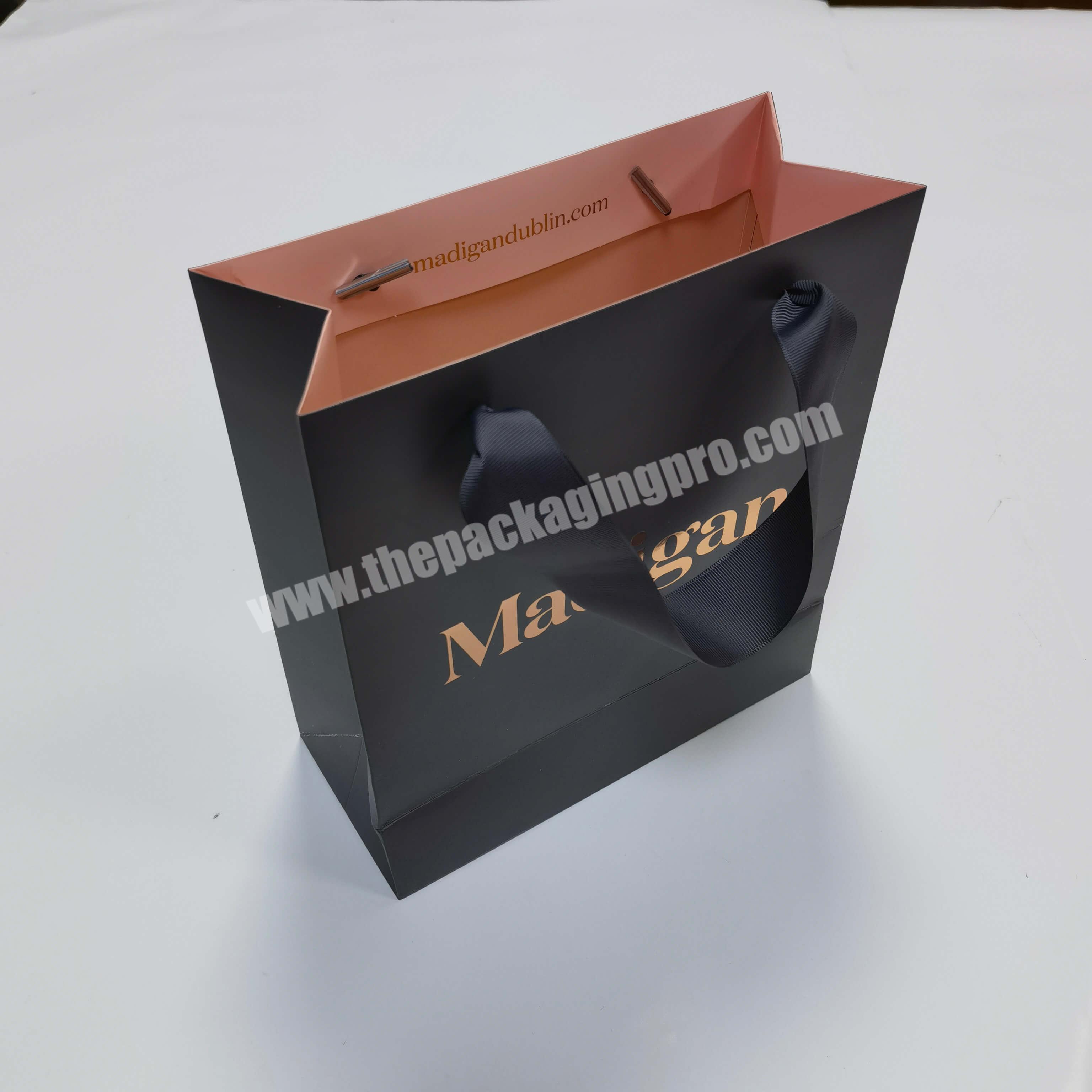 Custom logo printing paper bags package with your own logo