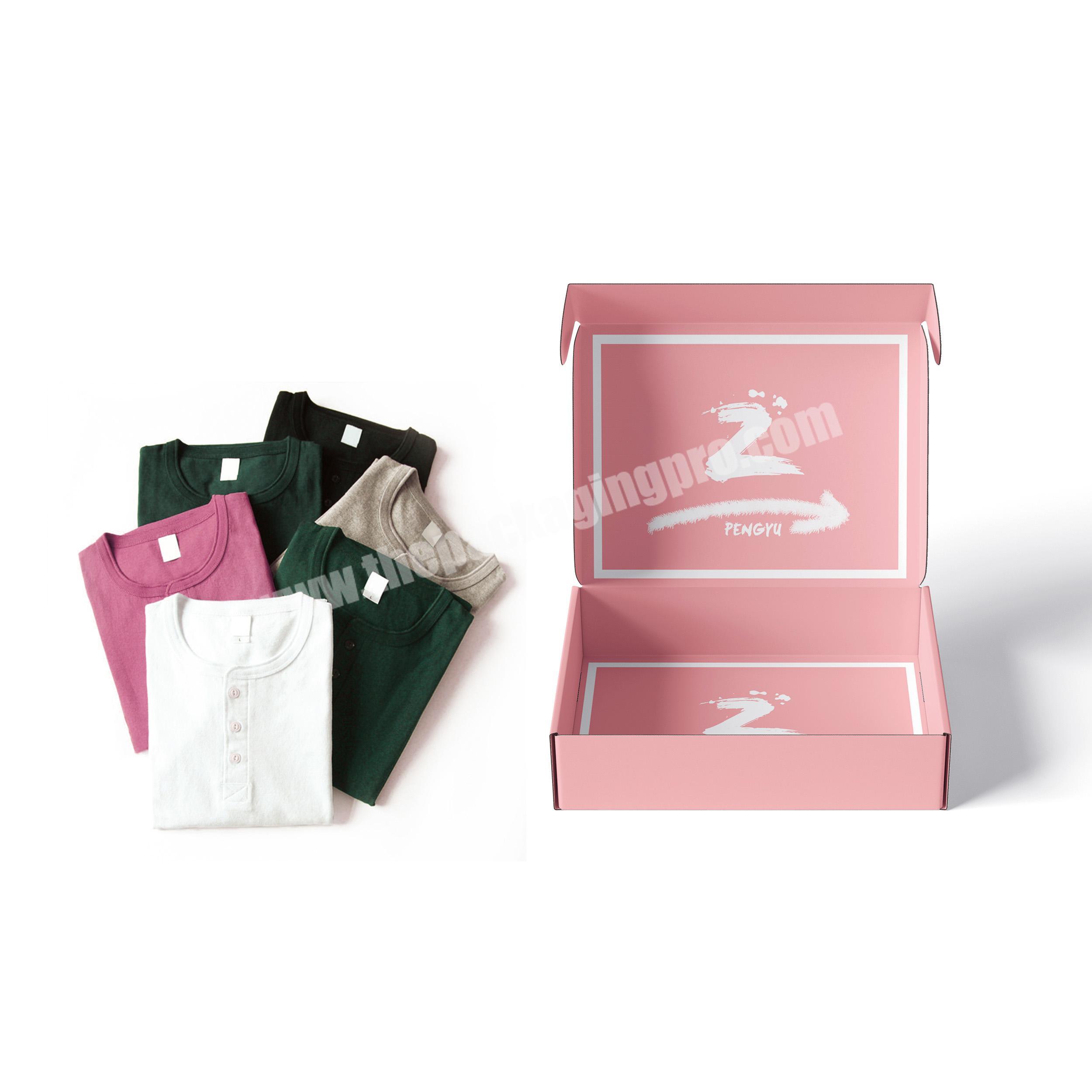Custom logo small Pink Logo Shipping Boxes Pink Logo Print Mailer Box Shipping Box Small