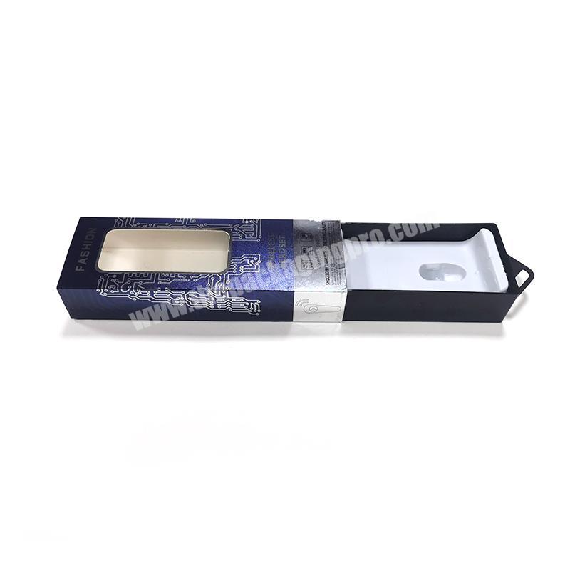 Custom logo usb cable hdmi capture packaging box with clear pvc window