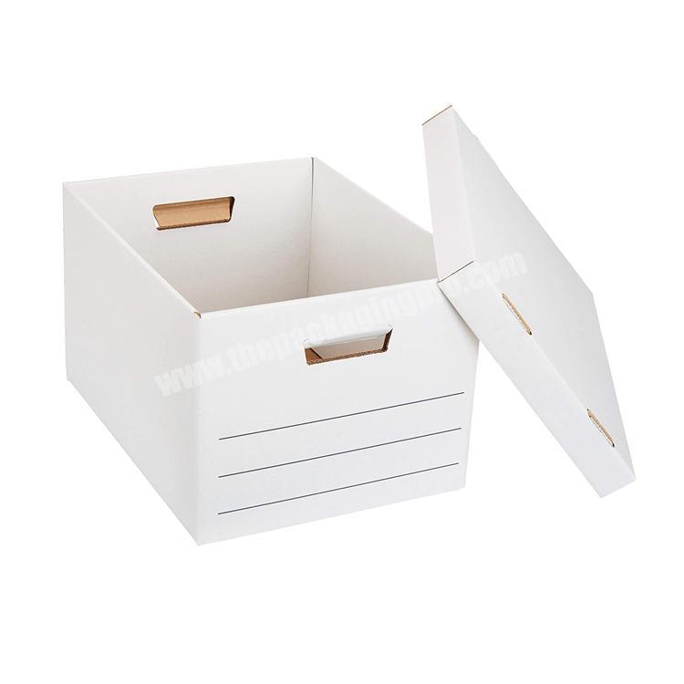 Custom pack of 12  letter large size storage filing paper box with lift-off lid