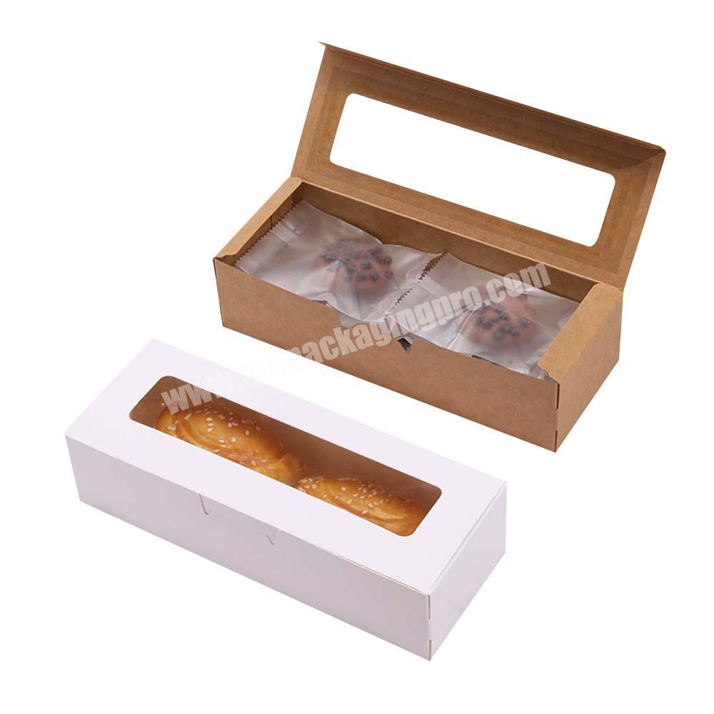 Custom print personalized reusable cookie dessert packaging box wholesale luxury clear window paper cupcakes boxes with inserts