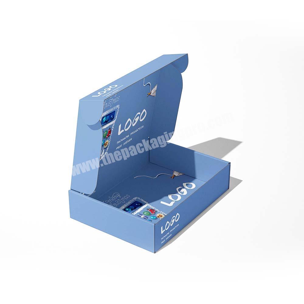 Custom wholesale printed paper packaging box recyclable custom paper shipping box bag printed paper packaging box