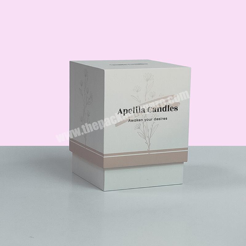 Customised 'Luxery' Fancy White Paper Box For Scented Candle