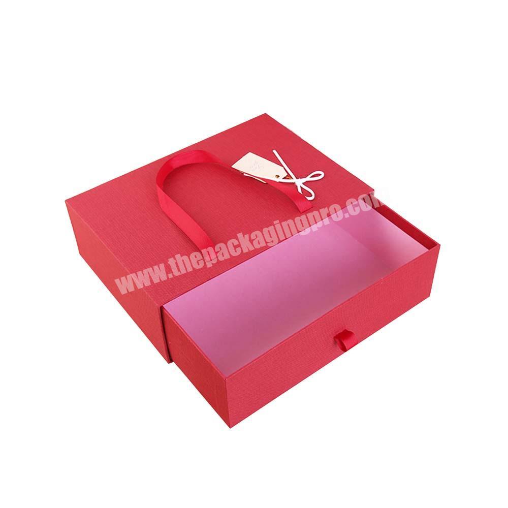 Customize logo design luxury box packaging necklace ring gift jewelry set boxes with ribbon