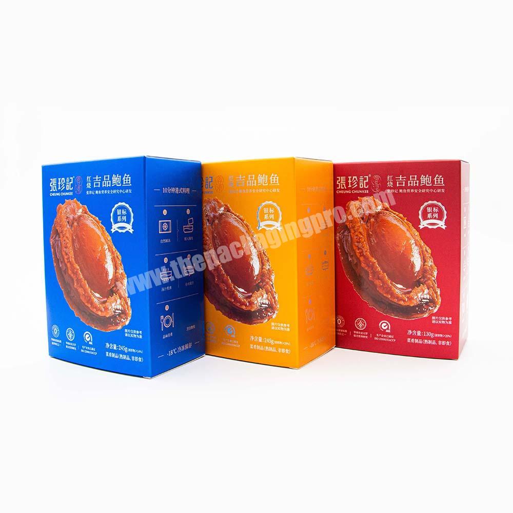 Customized Food Grade Cardboard Paper Packaging Abalone Box