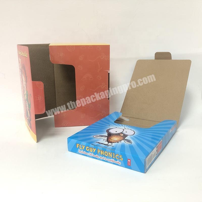 Customized Strong E Flute Corrugated Cardboard Book Packaging Paper Box For Books