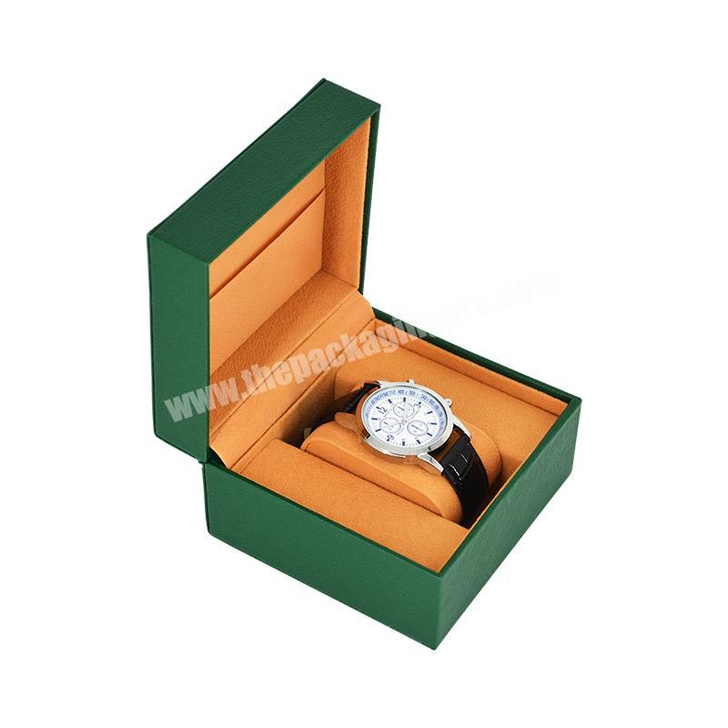 Customized luxury high quality cardboard paper gift leather packaging logo case watch box