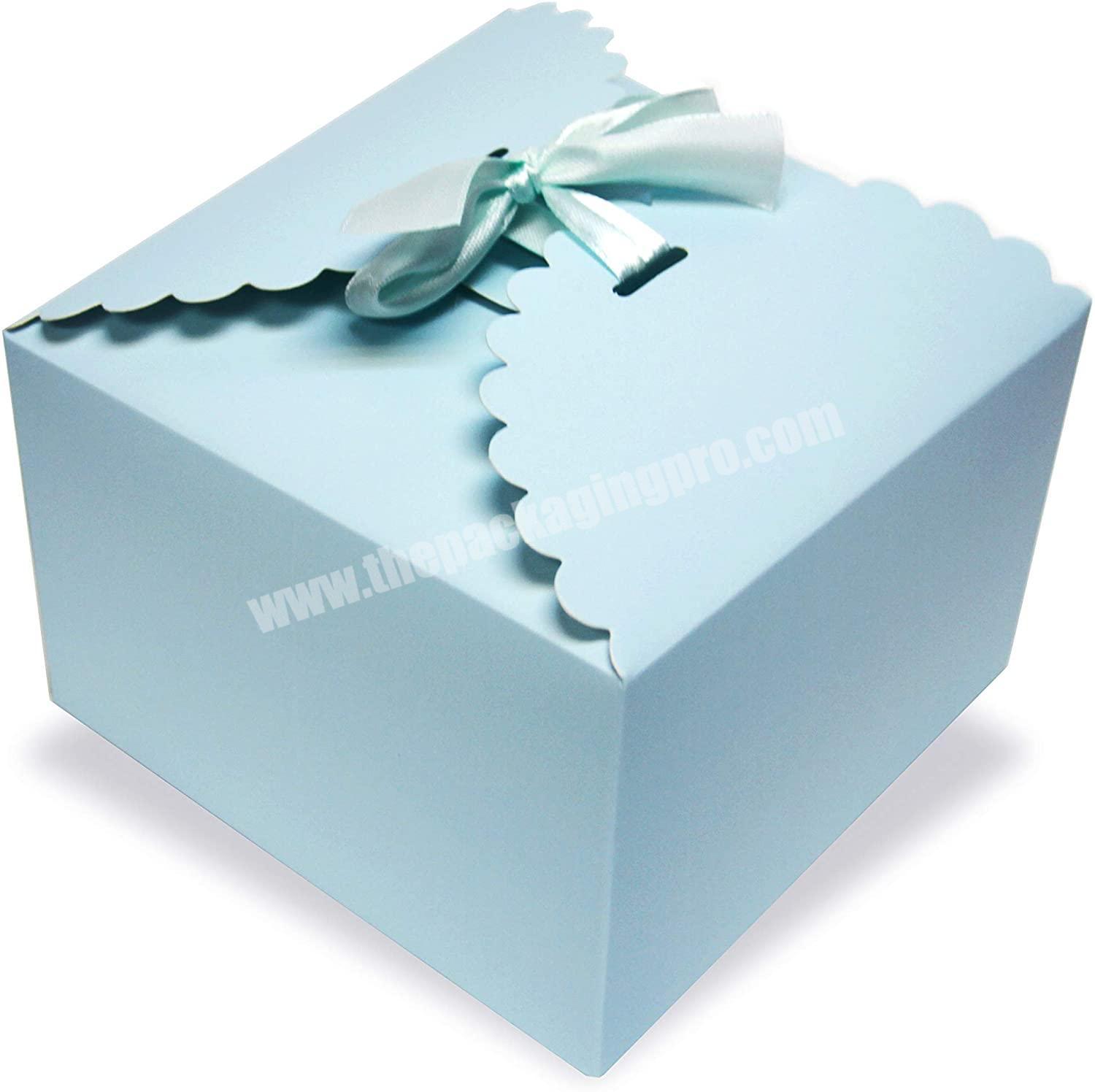 Decorative Party Favor Gift Treat Boxes Thick 400gsm Card  5.8 x 5.8 x 3.7 inches, Easy Folding  Gift Boxes